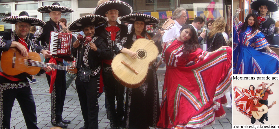 Papieren bloemen sarapes een mariachi band decor