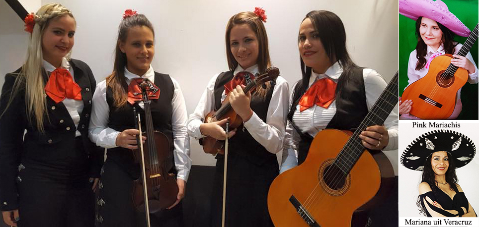 Papieren bloemen sarapes een mariachi band decor