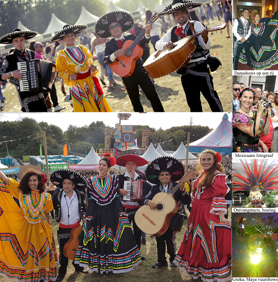 Papieren bloemen sarapes een mariachi band decor